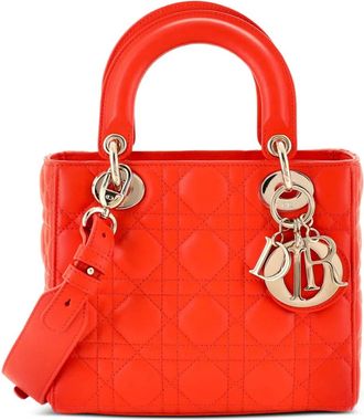 Dior My ABCDior Lady Dior Bag Cannage Quilt Lambskin crossbody bag - Orange