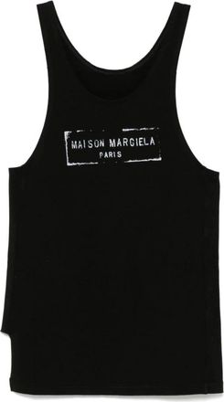 Maison Margiela Elegante Topwear - Dames - Tops zonder mouwen - Zwart - S - Katoen - Tops