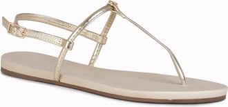 Offline Shoes Womens Flat Sandal In Gold