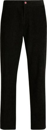 Kiton Broeken, Heren, Zwart, 2Xl, Slim Corduroy Broek