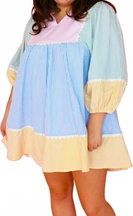 Entro Burst Of Bliss Babydoll Dress In Multi