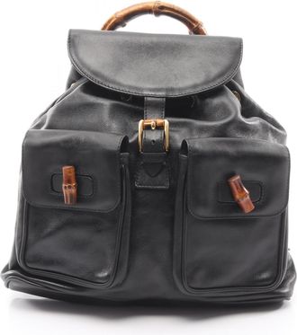 Gucci Black Leather Backpack (Pre-Owned)
