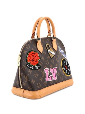 Louis Vuitton Borsa a mano Alma PM Limited Edition in tela con monogramma, applicazioni e tracolla - Marrone