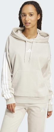 adidas Kapuzensweatshirt ADIDAS SPORTSWEAR W 3S FL HD, Damen, Gr. XL, wonder alumina, wei&szlig;, Obermaterial: 55% Baumwolle, 36% Polyester, 9% Viskose, normal, R