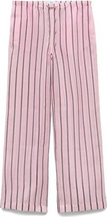 Mango Striped Wide Leg Pants in Light Pink at Nordstrom Rack, Size Small
