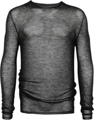 Rick Owens Dennis Top - Heren - Longsleeves - Zwart - S - Tops