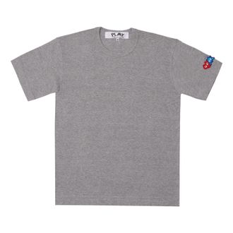 Comme Des Gar&ccedil;ons (WMNS) COMME des GARCONS PLAY FW25 Double Heart T-Shirt Grey AZ-T327-051-2