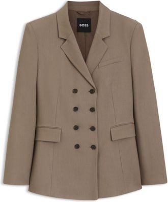 BOSS Slim-fit blazer in gabardine twill