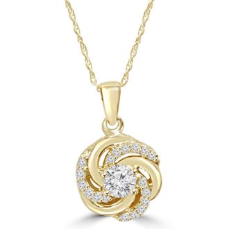 Pompeii3 1/2Ct Diamond Kenda Pendant 14K Yellow Gold Womens 18 Necklace