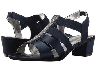David Tate Eve Womens Dress Sandals Navy Stain : 10.5 WW (EE), Satin