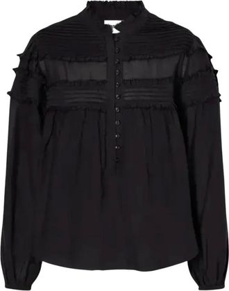 Isabel Marant Overhemden, Dames, Zwart, XS, Doane Top