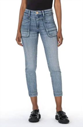 Kut from the Kloth Reese High Waist Crop Skinny Jeans In Electric