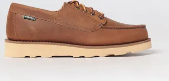 Sebago Oiled Leather Boat Shoes with Lace-Up Fastening and Round Toe