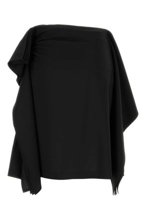 Loewe Womens Black Wool Skirt Exterior: Gonne