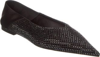 Saint Laurent Nour Satin & Rhinestone Slipper