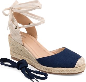 Journee Collection Women & apos;s Monte Medium and Wide Width Espadrille Wedge Sandals