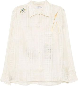 Sky High Farm Camicia con ricamo - Toni neutri