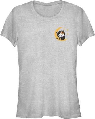 Hello Kitty Juniors Hello Kitty Black Cat Costume Party T Shirt in Athletic Heather at Nordstrom, Size Xx-Large