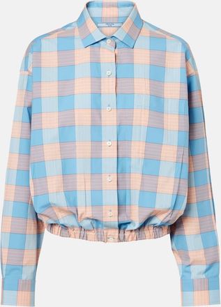 Prada Camicia in popeline di cotone a quadri