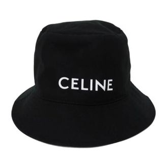 Celine Pre-owned Accessories, male, Black, Size: ONE SIZE Pre-owned Logo Bucket Cotton Hat
