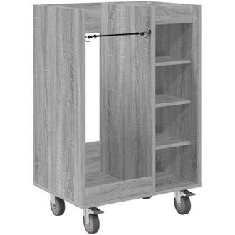 vidaXL Golf Cabinet with Wheel Plain Grey Sonoma 65 x 45 x 98 cm vidaXL