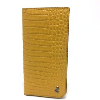 Jimmy Choo London Yellow Leather Long Wallet (Bi-Fold) (Pre-Owned)