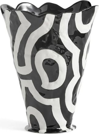 HAY Jessica Hans Shadow Vase, H 25 cm, schwarz / weiss
