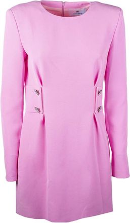 Chiara Ferragni Uniform Tubino Jurk - Dames - Korte kleedjes - Roze - S - Polyester - Kleedjes
