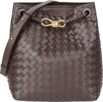 Tiffany & Fred Woven Leather Bucket Bag