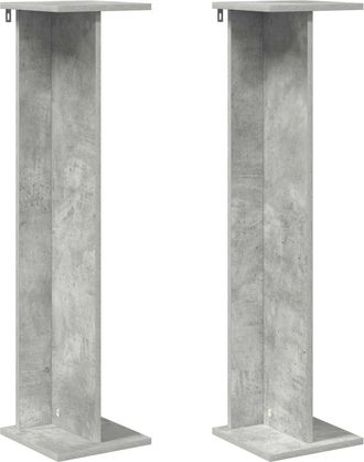 vidaXL Soporte De Plantas 2 Uds. Gris Hormig&oacute;n 25 X 25,5 X 100,5 Cm Vidaxl