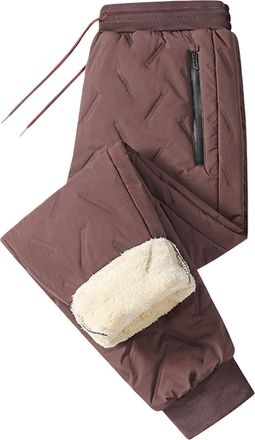 Generic Waterproof Trousers Womens Winter Warm Fleece Lined Overtrousers Comfy Soft Thicken Wool Thermal Lounge Pants Plus Size Work Trousers Hiking Outdoor J