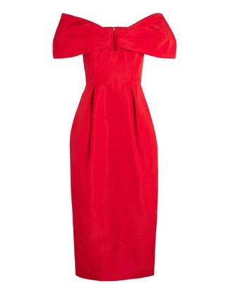 Carolina Herrera Off-Shoulder Column Dress Size XS