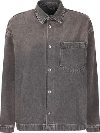 7 For All Mankind Long-Sleeved Casual Shirt With Snap Button Closure