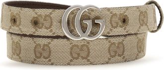 Gucci Womens Belt Gg Marmont Vintage Sand Fabric