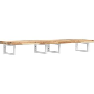 vidaXL Estante De Lavabo De Pared Acero Y Madera Maciza De Acacia Vidaxl