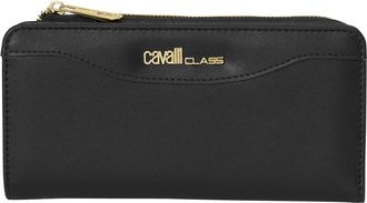 Cavalli Compacte Bi-fold Portemonnee - Dames - Portefeuilles - Zwart - ONE Size - Accessoires