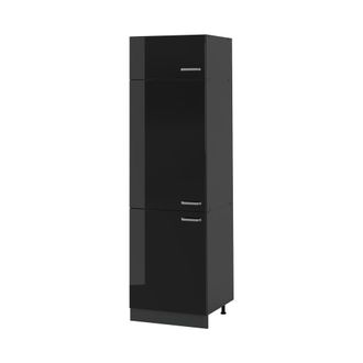 Vicco Armario Alto R-line, Negro Brillo Intenso/antracita, 60 Cm, Vicco