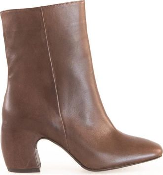 Cortana Luna Haklaars - Dames - Laarzen met Hak - Bruin - 41 1/2 EU - Leer - Schoenen