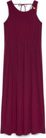 Fiorella Rubino Lange Jersey Jurk met Rugdecollet&eacute; - Dames - Maxi kleedjes - Paars - S - Polyester - Kleedjes