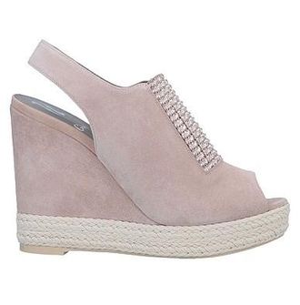 Gina Suede Crystal Embellished Wedge Sandals Size 38.5