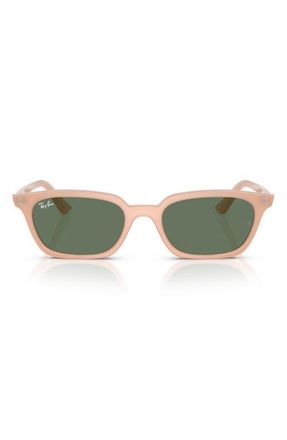 Ray-Ban 52mm Pillow Sunglasses in Cloudy Pink /Dark Green at Nordstrom