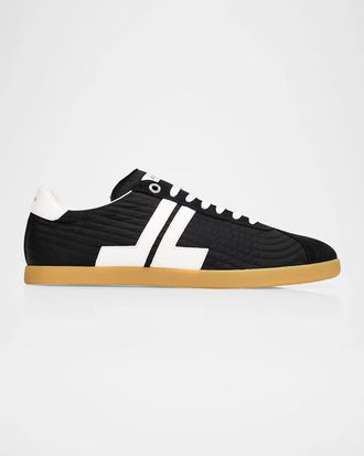 Lanvin Men & apos;s Nylon and Suede Low-Top Sneakers