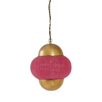 Light & Living Light&living - L&aacute;mpara Colgante - Cetara - Rosa - Metal - E27