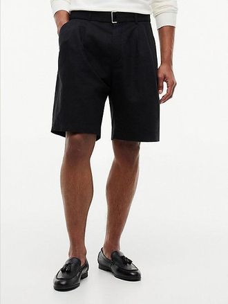 Tommy Hilfiger Linen Blend Relaxed Fit Belted Chino Shorts