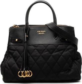 Prada Pre-owned Handbags, female, Black, Size: ONE SIZE Pre-owned Vintage Handbag