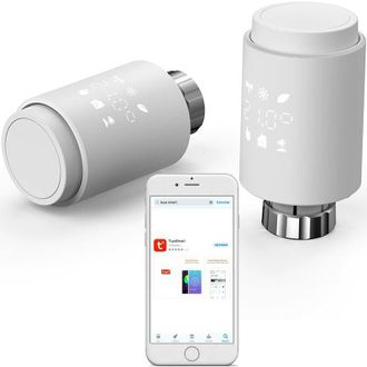 OEM Cabezal Termost&aacute;tico Inteligente Programable Para Radiador, Compatible Con Alexa, Google Assistant Y Tuya Smart - V&aacute;lvula Inteligente Para Radiadores 