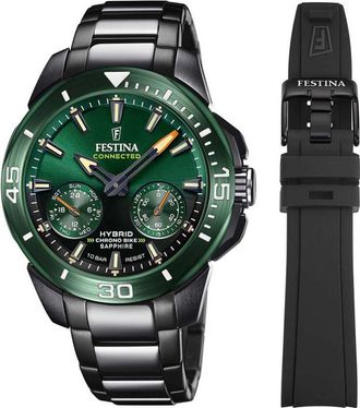 Festina F20646-1 Mens Chrono Bike Smartwatch and Strap Gift Set - Black - One Size