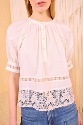 Ulla Johnson Womens Faye Puff Sleeve Top In White