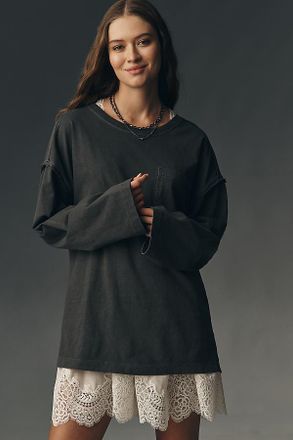 Pilcro Long-Sleeve Boyfriend Tee