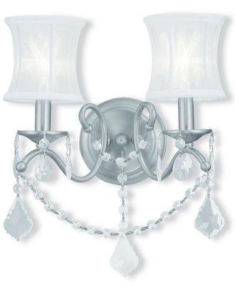 Livex Lighting Livex Newcastle 2-Light Brushed Nickel Wall Sconce
